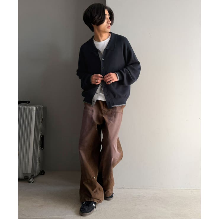きちんと感に、差し色の遊び心を。ミラノリブ配色ニットシャツ MILANO RIB | Classical Elf Men | 詳細画像33 