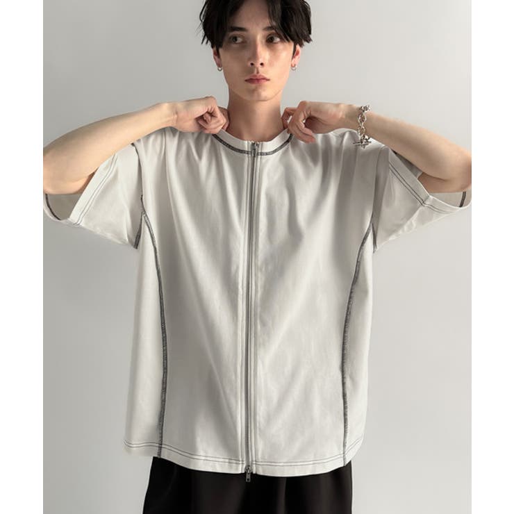 「1枚でも羽織でも。」インサイドアウト仕様2wayダブルジップTシャツ | Classical Elf Men | 詳細画像7 