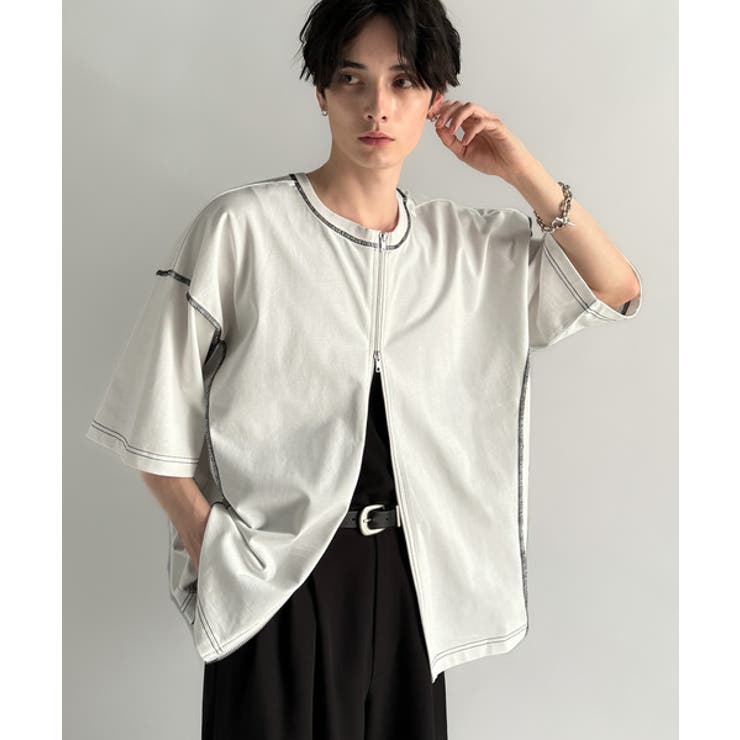 「1枚でも羽織でも。」インサイドアウト仕様2wayダブルジップTシャツ | Classical Elf Men | 詳細画像11 