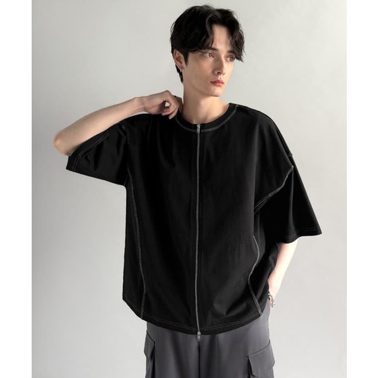 「1枚でも羽織でも。」インサイドアウト仕様2wayダブルジップTシャツ | Classical Elf Men | 詳細画像19 