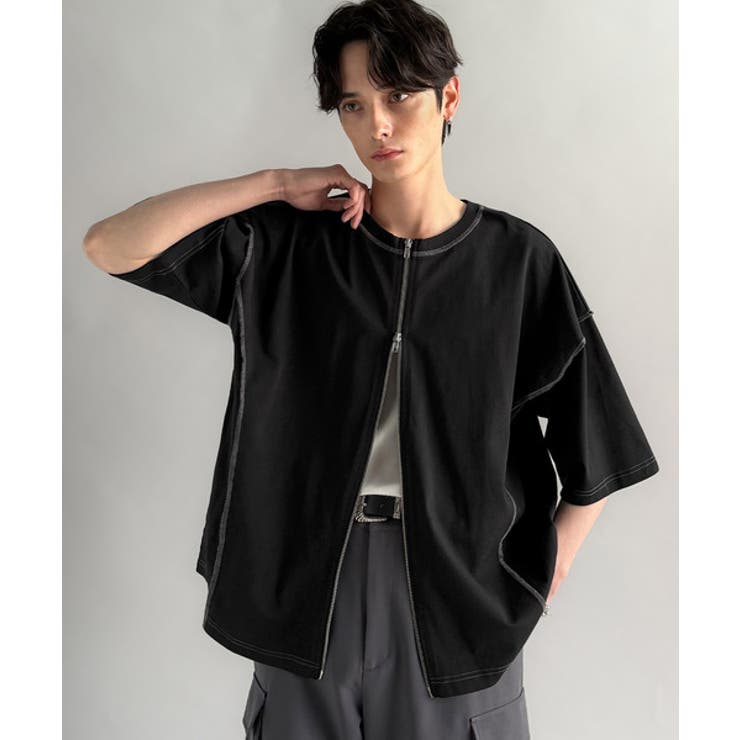 「1枚でも羽織でも。」インサイドアウト仕様2wayダブルジップTシャツ | Classical Elf Men | 詳細画像22 