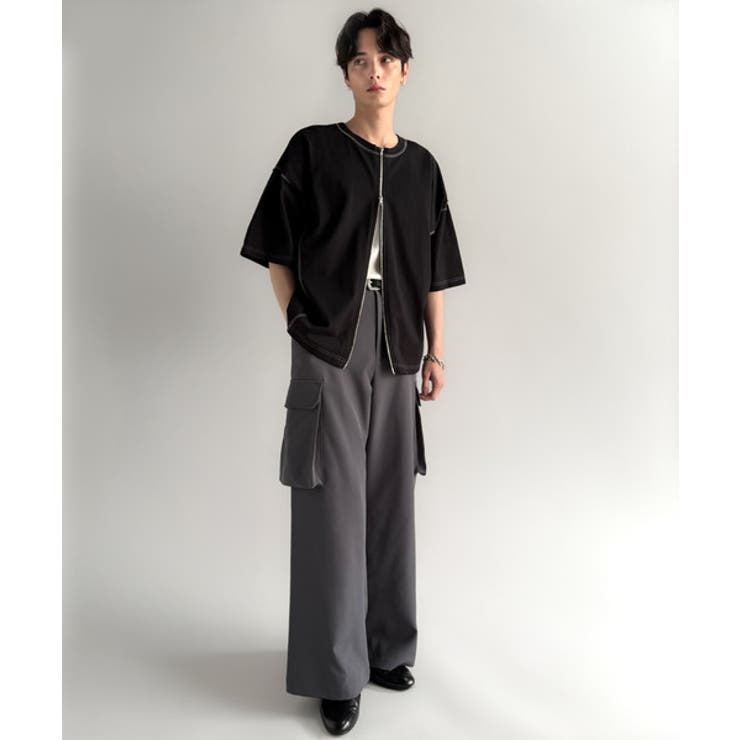 「1枚でも羽織でも。」インサイドアウト仕様2wayダブルジップTシャツ | Classical Elf Men | 詳細画像23 