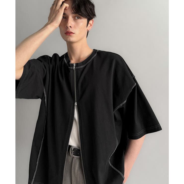 「1枚でも羽織でも。」インサイドアウト仕様2wayダブルジップTシャツ | Classical Elf Men | 詳細画像30 