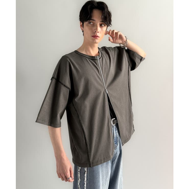 「1枚でも羽織でも。」インサイドアウト仕様2wayダブルジップTシャツ | Classical Elf Men | 詳細画像42 