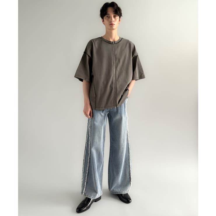 「1枚でも羽織でも。」インサイドアウト仕様2wayダブルジップTシャツ | Classical Elf Men | 詳細画像43 