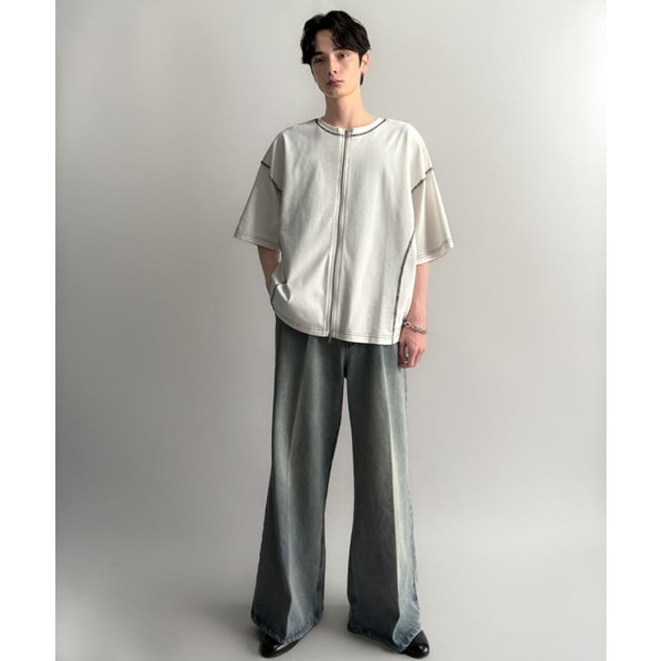 「1枚でも羽織でも。」インサイドアウト仕様2wayダブルジップTシャツ | Classical Elf Men | 詳細画像5 