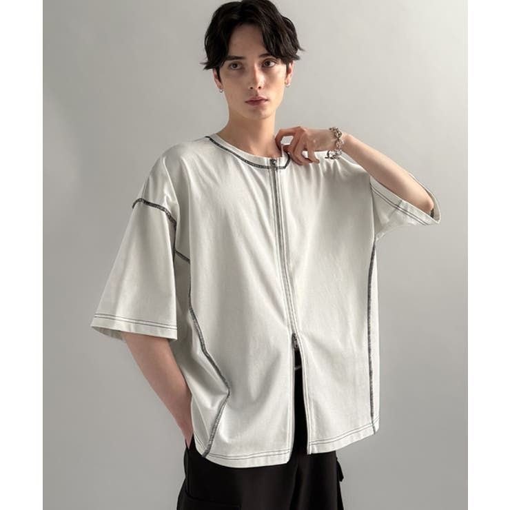 「1枚でも羽織でも。」インサイドアウト仕様2wayダブルジップTシャツ | Classical Elf Men | 詳細画像6 