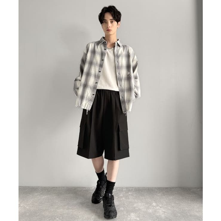 「整う、ラフ感。」カーゴポケット ルーズシルエット ハーフスラックス | Classical Elf Men | 詳細画像13 