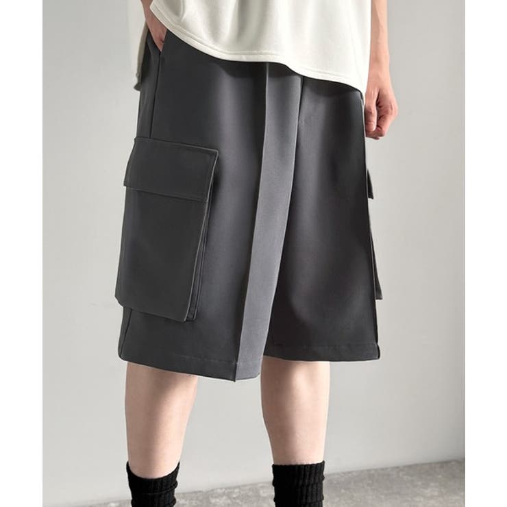 チャコールグレー | 「整う、ラフ感。」カーゴポケット ルーズシルエット ハーフスラックス | Classical Elf Men