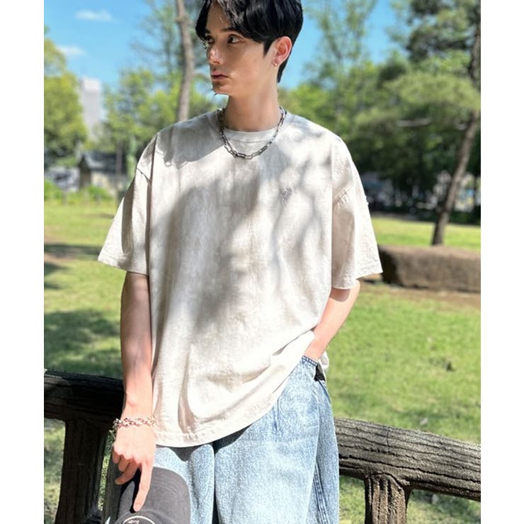 GQ3554◇cvtvlist : タイダイ染め 刺繍ロゴ オーバーサイズT GQ3554◇cvtvlist : タイダイ染め 刺繍ロゴ オーバーサイズT