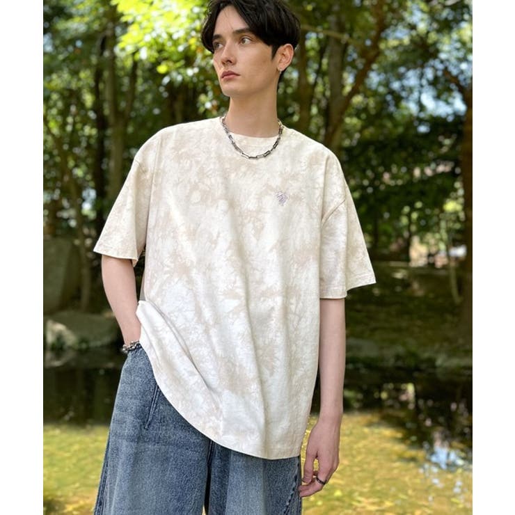 GQ3554◇cvtvlist : タイダイ染め 刺繍ロゴ オーバーサイズT GQ3554◇cvtvlist : タイダイ染め 刺繍ロゴ オーバーサイズT
