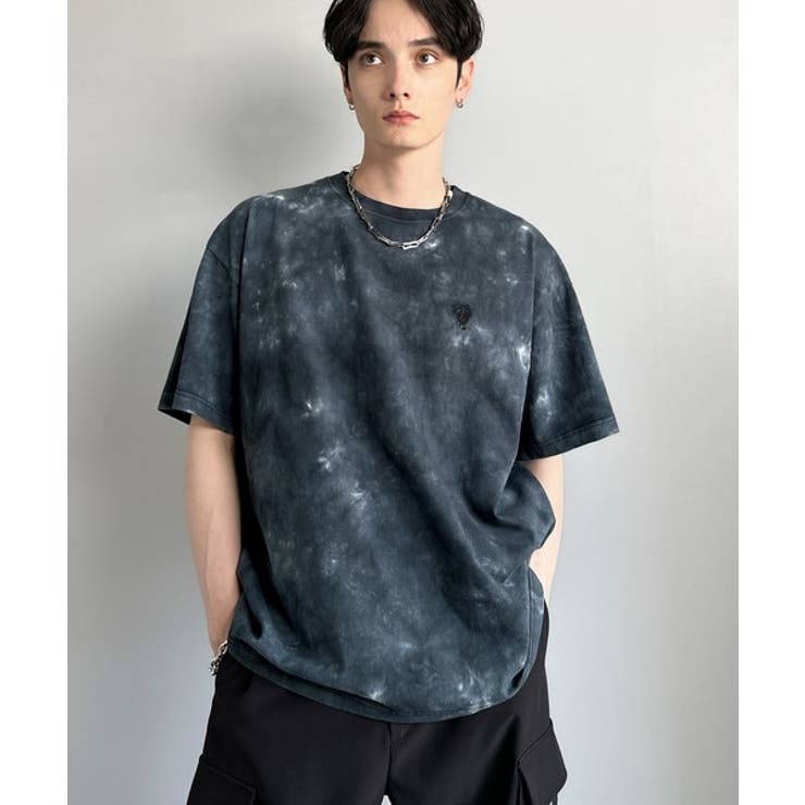 GQ3554◇cvtvlist : タイダイ染め 刺繍ロゴ オーバーサイズT GQ3554◇cvtvlist : タイダイ染め 刺繍ロゴ オーバーサイズT