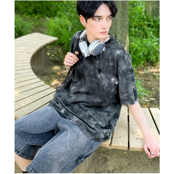 「視線を独り占め。」タイダイ染め刺繍入りオーバーサイズTシャツ Tie Dye | Classical Elf Men | 詳細画像22 