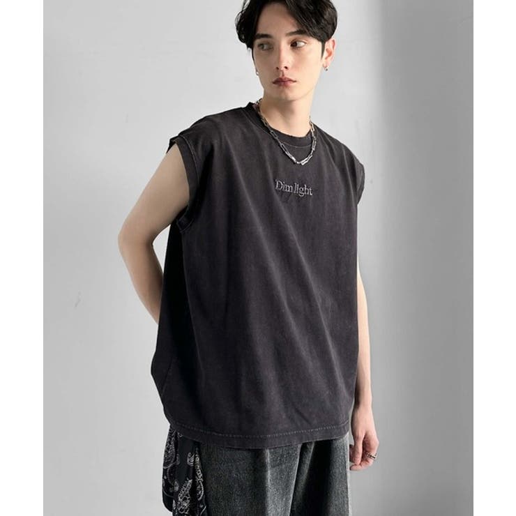 紐刺繍スノーウォッシュ加工ノースリーブTシャツ String Embroider… | Classical Elf Men | 詳細画像7 