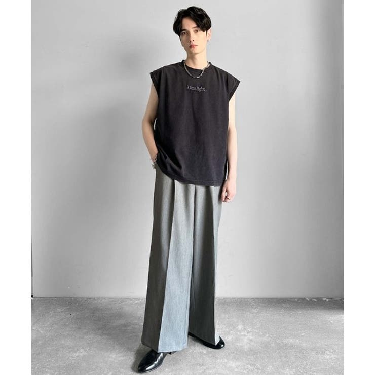 紐刺繍スノーウォッシュ加工ノースリーブTシャツ String Embroider… | Classical Elf Men | 詳細画像9 