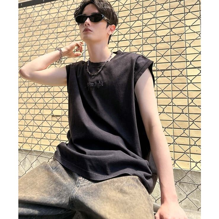 紐刺繍スノーウォッシュ加工ノースリーブTシャツ String Embroider… | Classical Elf Men | 詳細画像13 