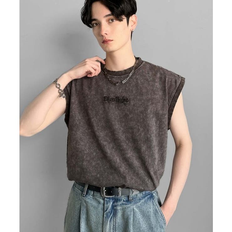 紐刺繍スノーウォッシュ加工ノースリーブTシャツ String Embroider… | Classical Elf Men | 詳細画像15 