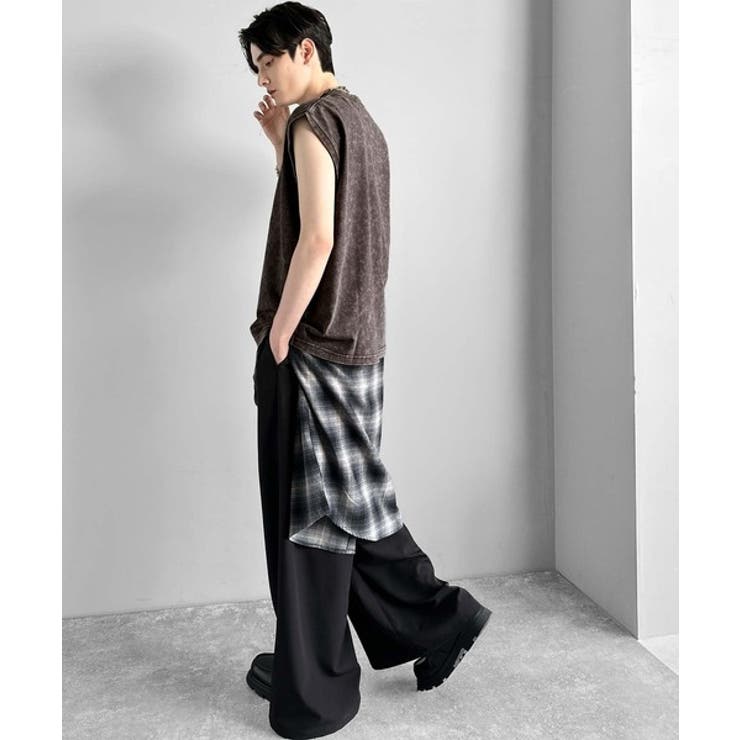 紐刺繍スノーウォッシュ加工ノースリーブTシャツ String Embroider… | Classical Elf Men | 詳細画像17 