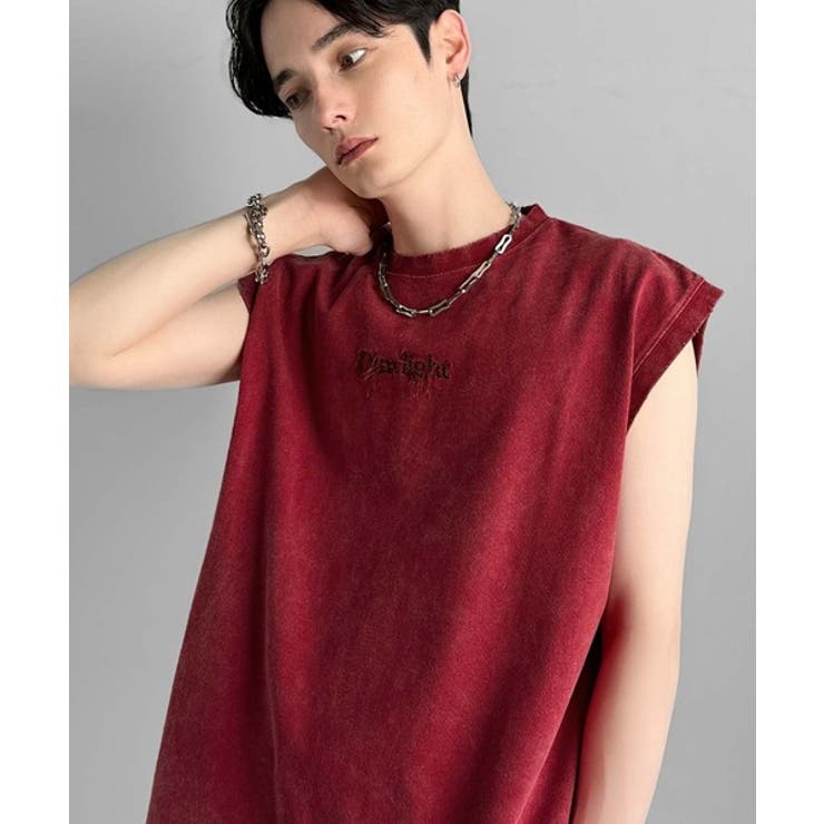 紐刺繍スノーウォッシュ加工ノースリーブTシャツ String Embroider… | Classical Elf Men | 詳細画像21 