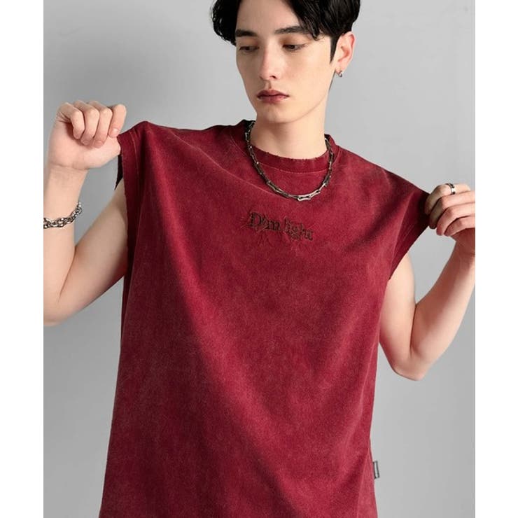 紐刺繍スノーウォッシュ加工ノースリーブTシャツ String Embroider… | Classical Elf Men | 詳細画像23 