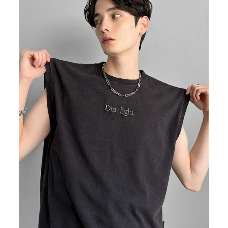 紐刺繍スノーウォッシュ加工ノースリーブTシャツ String Embroider… | Classical Elf Men | 詳細画像4 