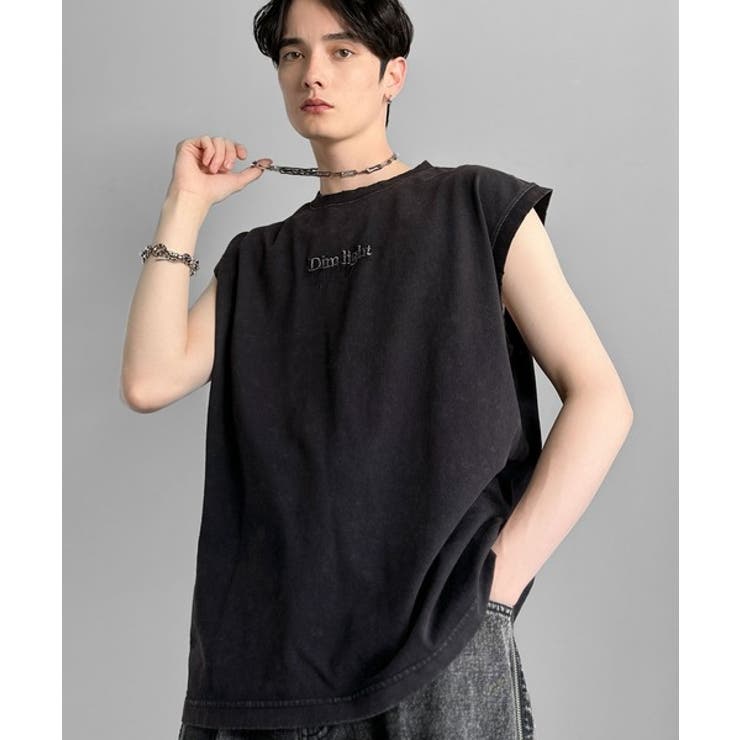 紐刺繍スノーウォッシュ加工ノースリーブTシャツ String Embroider… | Classical Elf Men | 詳細画像5 