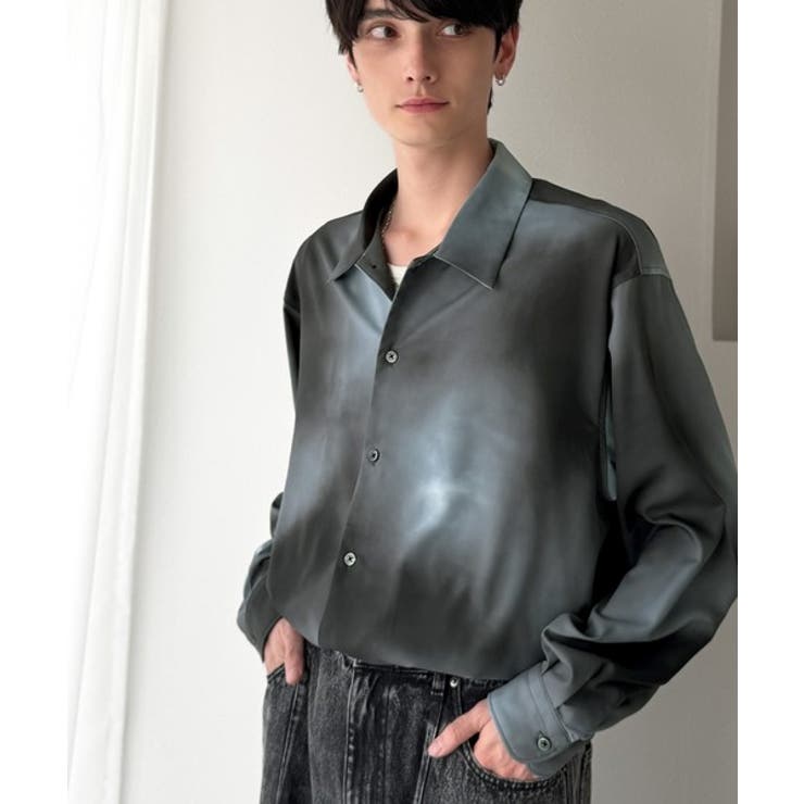 「都会的スタイル」。総柄ドレープキャンプカラーシャツ Relaxed Drape | Classical Elf Men | 詳細画像12 