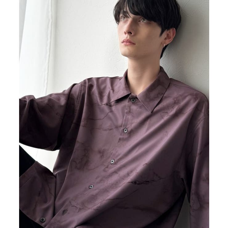 「都会的スタイル」。総柄ドレープキャンプカラーシャツ Relaxed Drape | Classical Elf Men | 詳細画像18 