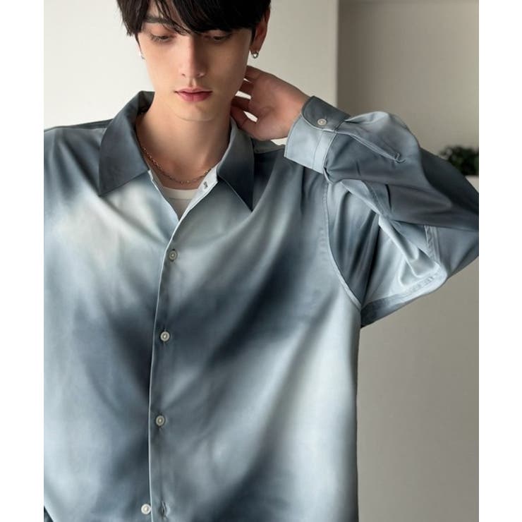 「都会的スタイル」。総柄ドレープキャンプカラーシャツ Relaxed Drape | Classical Elf Men | 詳細画像20 