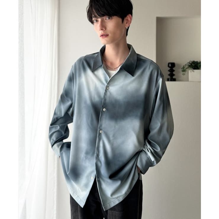 「都会的スタイル」。総柄ドレープキャンプカラーシャツ Relaxed Drape | Classical Elf Men | 詳細画像21 