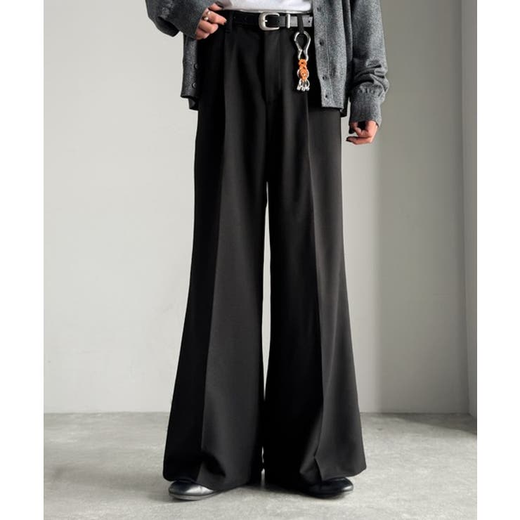 ブラック | 「美しい落ち感。」 ワンタックセンタープレスフレアスラックス One | Classical Elf Men