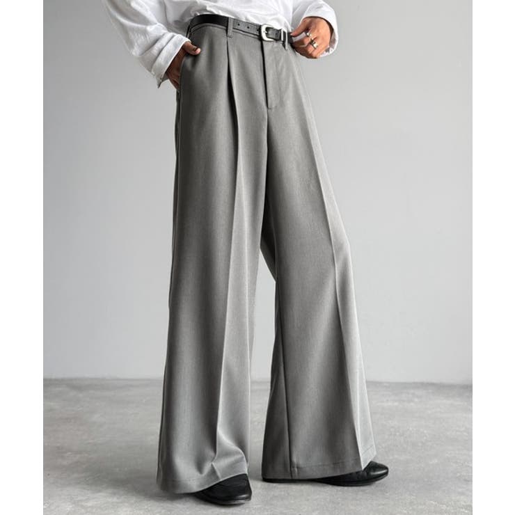 「美しい落ち感。」 ワンタックセンタープレスフレアスラックス One | Classical Elf Men | 詳細画像8 