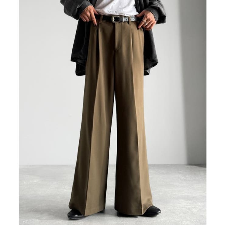 「美しい落ち感。」 ワンタックセンタープレスフレアスラックス One | Classical Elf Men | 詳細画像14 