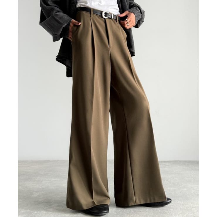 「美しい落ち感。」 ワンタックセンタープレスフレアスラックス One | Classical Elf Men | 詳細画像15 