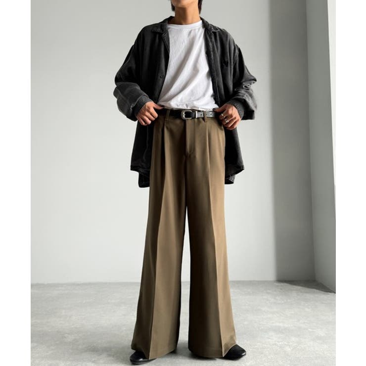 「美しい落ち感。」 ワンタックセンタープレスフレアスラックス One | Classical Elf Men | 詳細画像16 