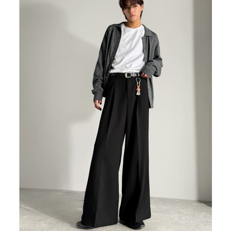 「美しい落ち感。」 ワンタックセンタープレスフレアスラックス One | Classical Elf Men | 詳細画像5 