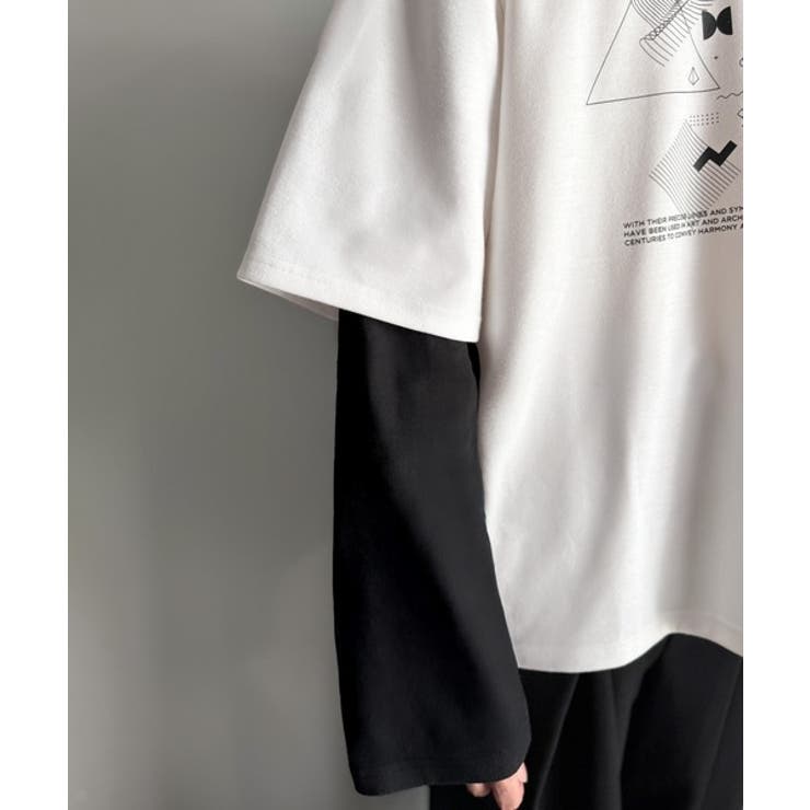 【Classical Origin】幾何学柄ポンチ素材レイヤードTシャツ(長袖)… | Classical Elf Men | 詳細画像20 