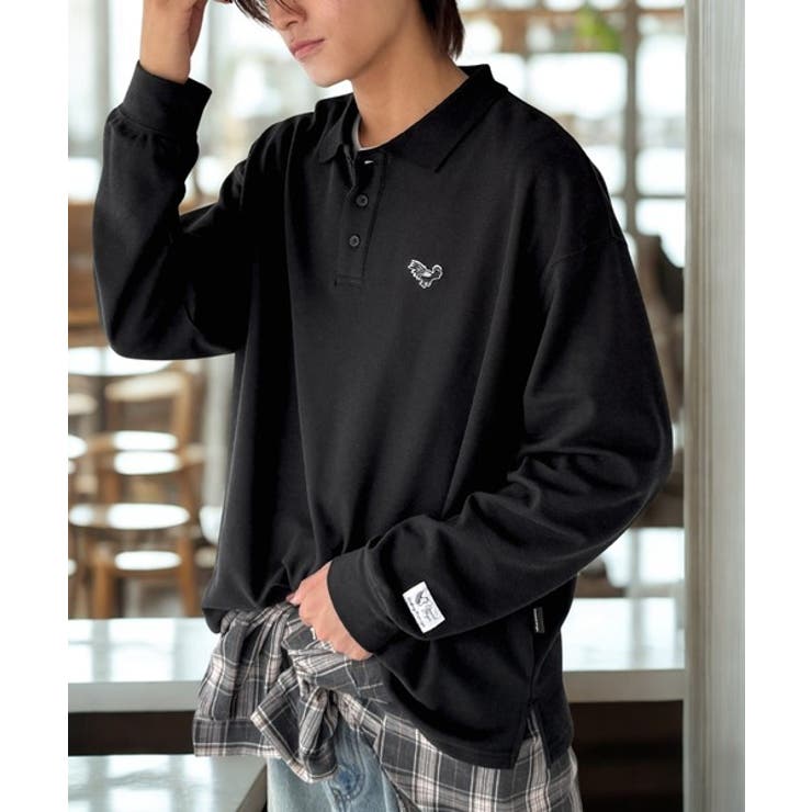 ブラック | 【Classical Origin】「上質な日常。」胸刺繍入り鹿の子ポロシャツ（… | Classical Elf Men