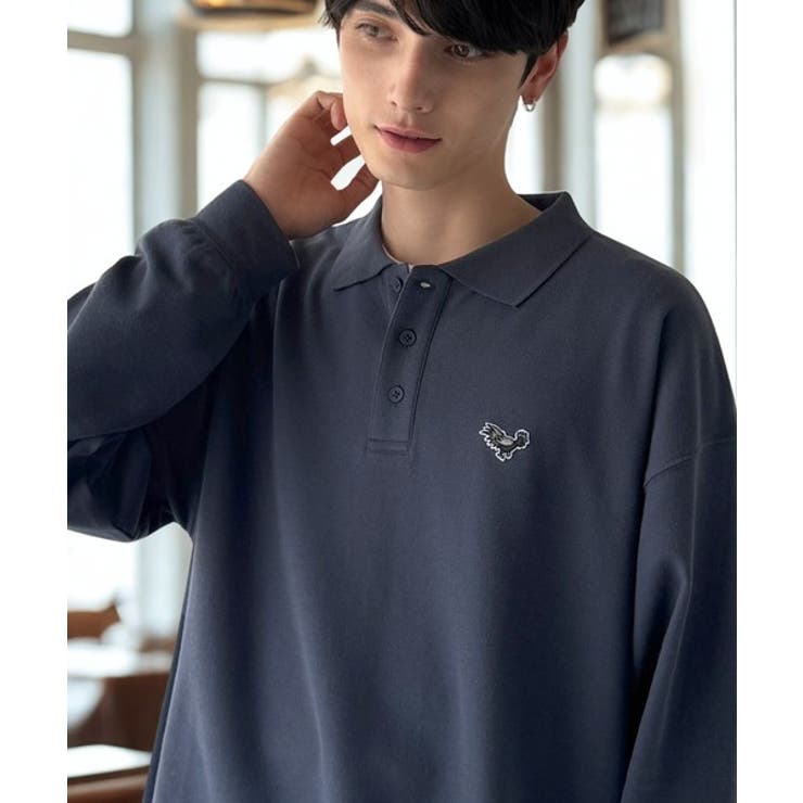 ネイビー | 【Classical Origin】「上質な日常。」胸刺繍入り鹿の子ポロシャツ（… | Classical Elf Men