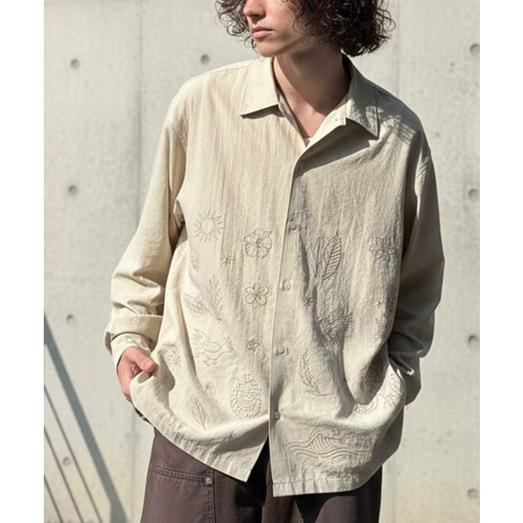 アイボリー | 【Classical Origin】刺繍で魅せる存在感。オリジン刺繍キャンプカラ… | Classical Elf Men