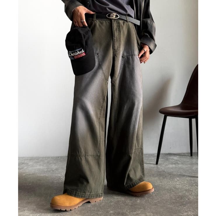 「無骨さを纏う。」綿100％ダック素材ダブルニーデザインパンツ Duck | Classical Elf Men | 詳細画像9 