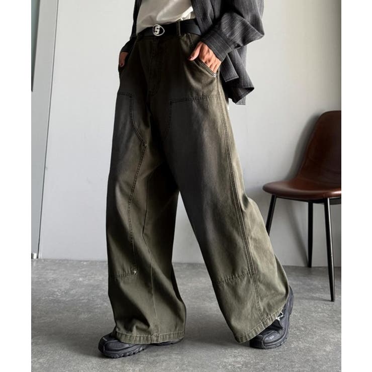 「無骨さを纏う。」綿100％ダック素材ダブルニーデザインパンツ Duck | Classical Elf Men | 詳細画像10 