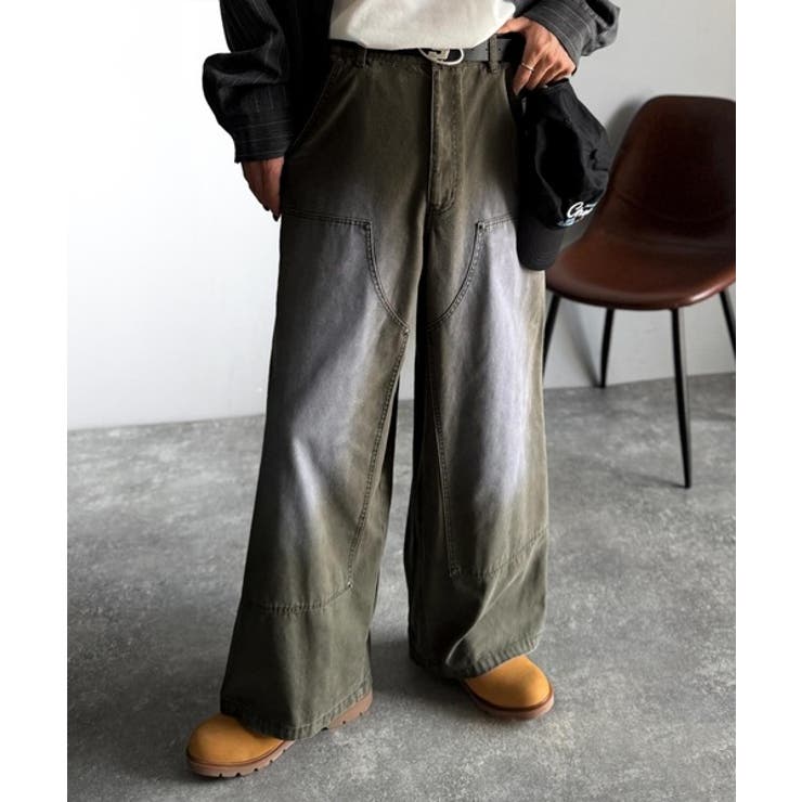 「無骨さを纏う。」綿100％ダック素材ダブルニーデザインパンツ Duck | Classical Elf Men | 詳細画像12 