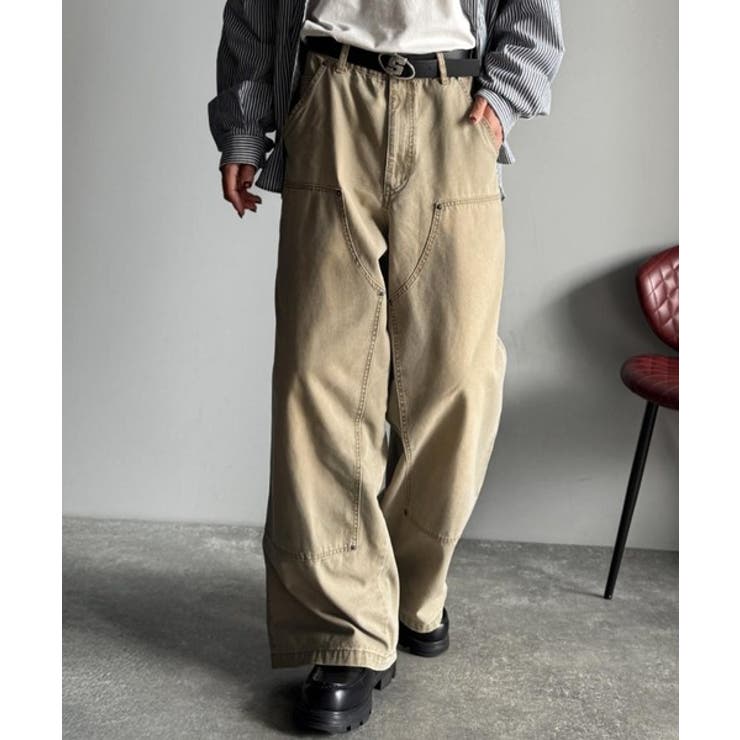 「無骨さを纏う。」綿100％ダック素材ダブルニーデザインパンツ Duck | Classical Elf Men | 詳細画像17 