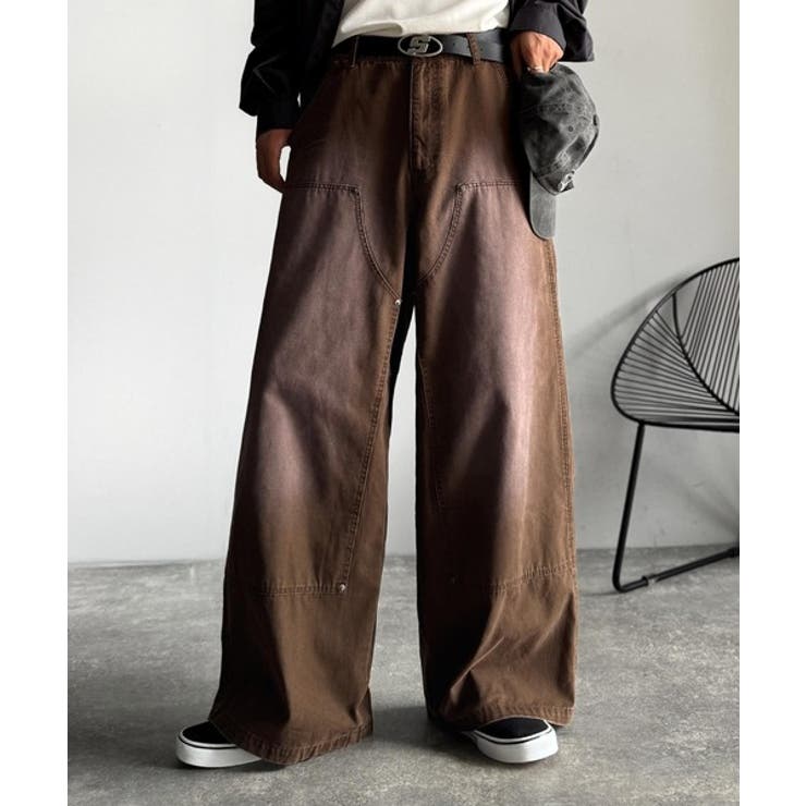 「無骨さを纏う。」綿100％ダック素材ダブルニーデザインパンツ Duck | Classical Elf Men | 詳細画像1 