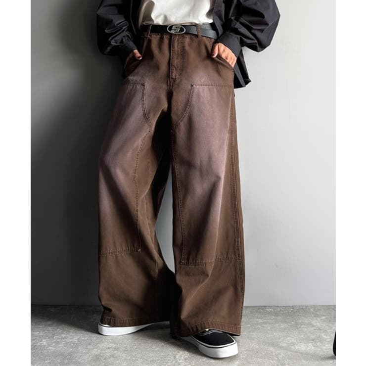 「無骨さを纏う。」綿100％ダック素材ダブルニーデザインパンツ Duck | Classical Elf Men | 詳細画像3 