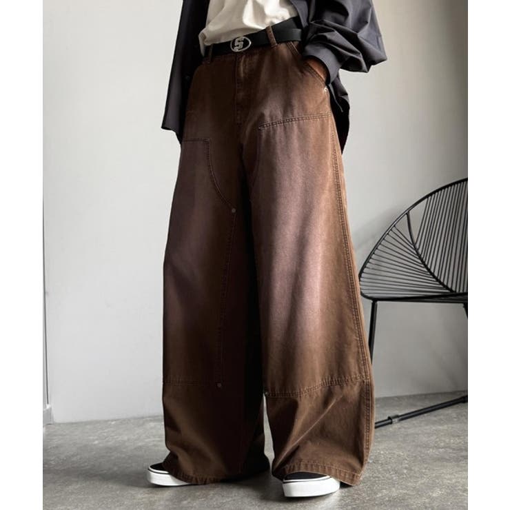 「無骨さを纏う。」綿100％ダック素材ダブルニーデザインパンツ Duck | Classical Elf Men | 詳細画像4 