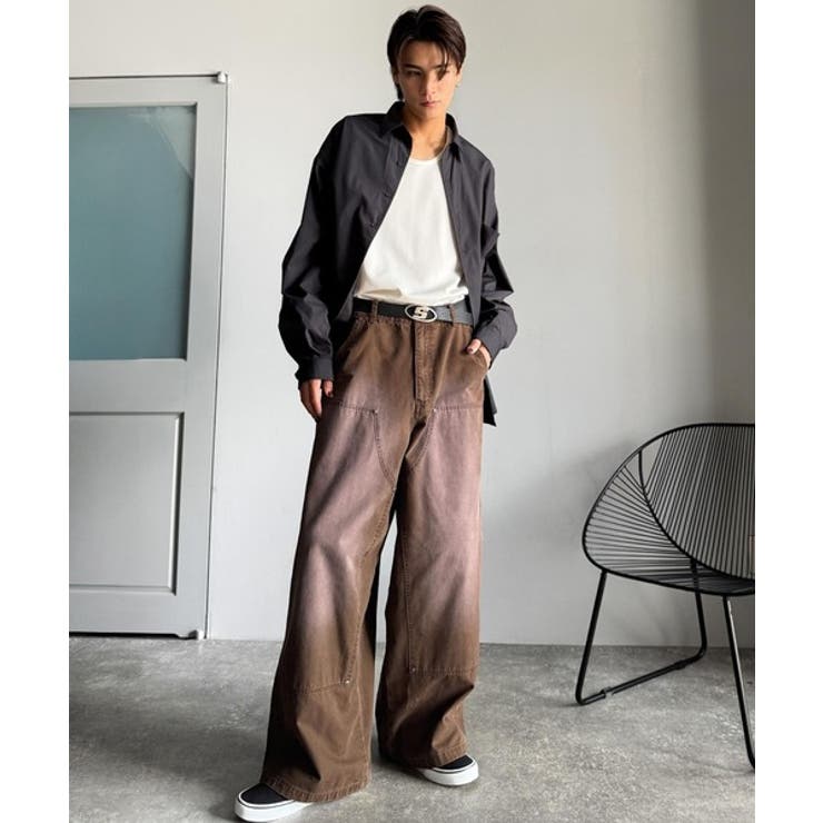 「無骨さを纏う。」綿100％ダック素材ダブルニーデザインパンツ Duck | Classical Elf Men | 詳細画像5 