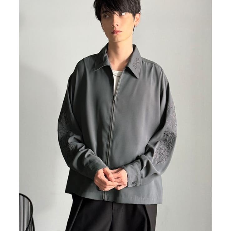「繊細さを羽織る。」刺繍デザインエレガンスジップアップジャケット Elegant | Classical Elf Men | 詳細画像11 