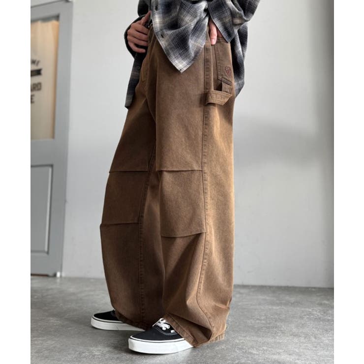 ブラウン | 「360°無敵」ペインターパラシュートタックデニムパンツ Painter | Classical Elf Men